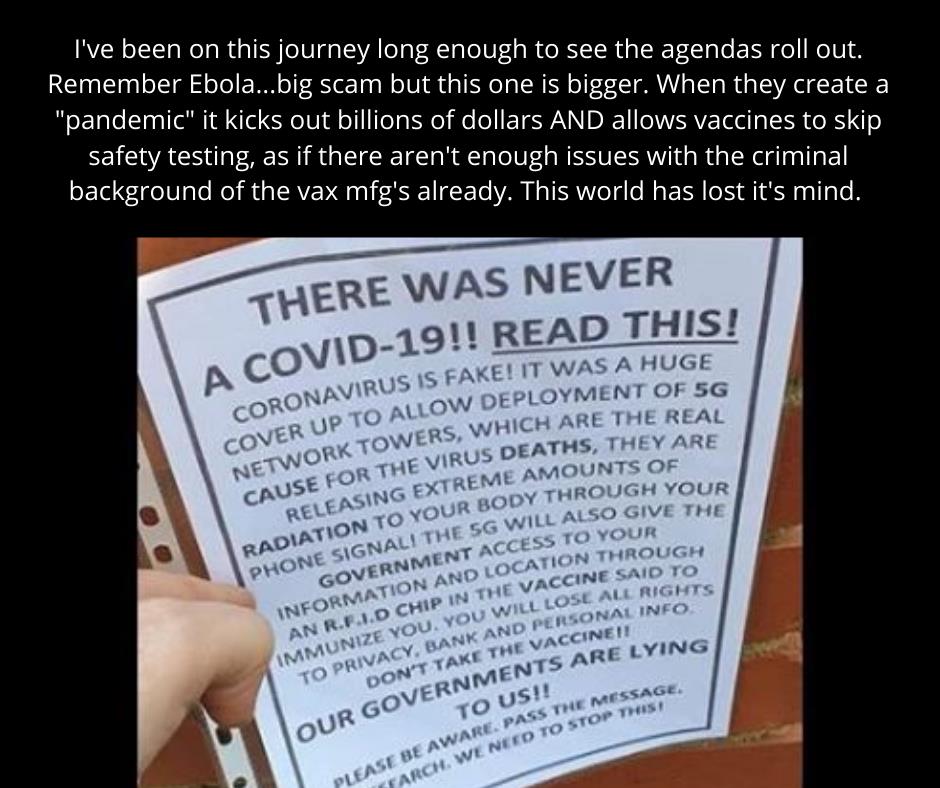 Covid Warning graphic